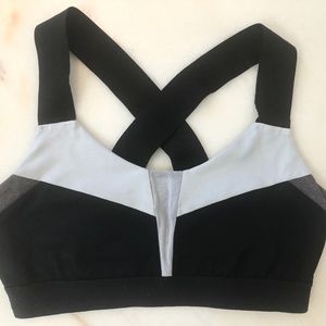 Sports Bra, by "ALO". Blk/Grey/White